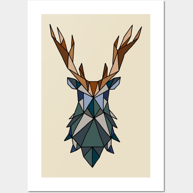 Geometric Deer Wall Art by HLeslie Design